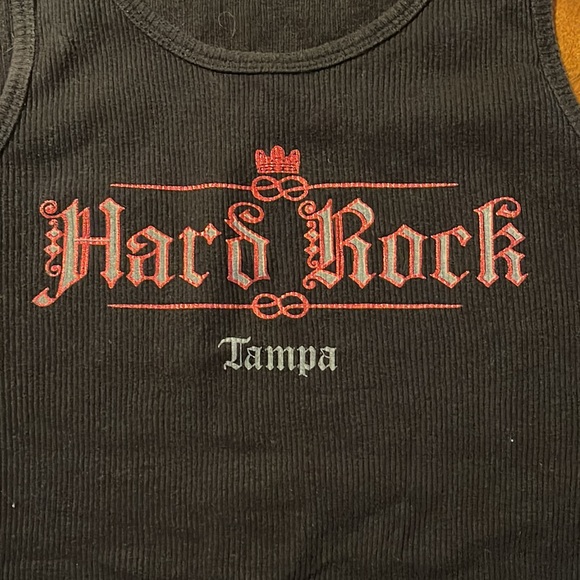 HARD ROCK CAFE LADIES' BLACK TANK - TAMPA ROCK 'N ROLL - SIZE MEDIUM - Picture 2 of 6